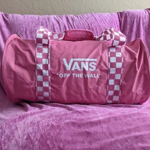 NWOT Pink Checkered Vans Duffle Bag